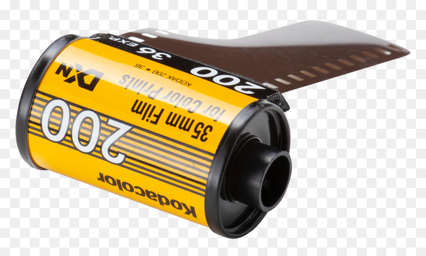 Yellow Old Camera Reel - Label, HD Png Download - old camera png