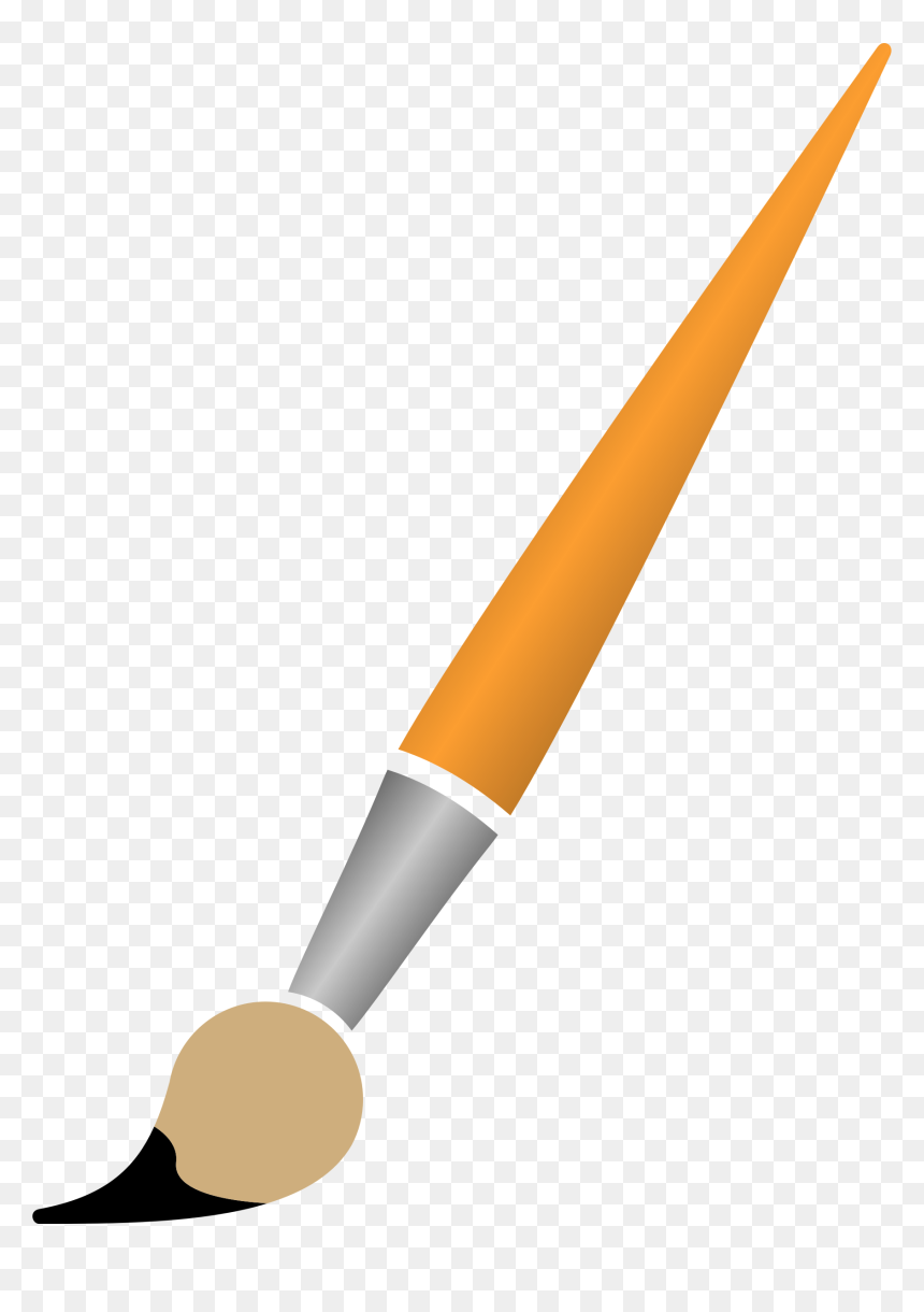 Paint Brush With Black Dye Clip Arts - Watercolor Paint Brush Clipart, HD Png Download - black paint png
