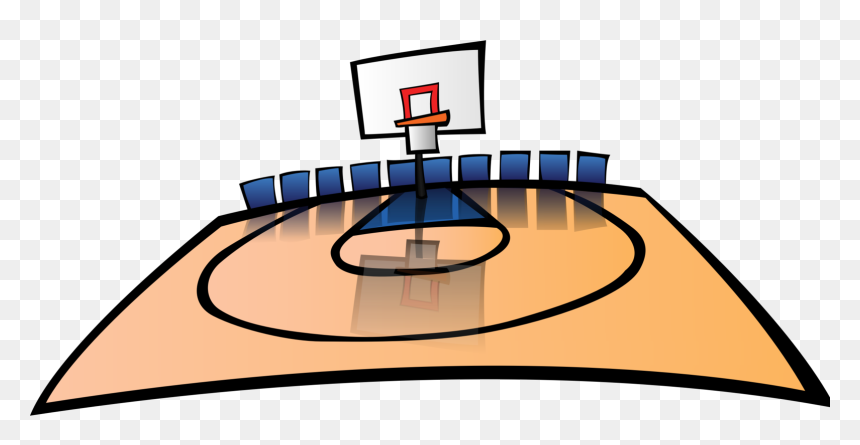 Artwork,naval Architecture,line - Basketball Court Clipart, HD Png Download - basketball backboard png