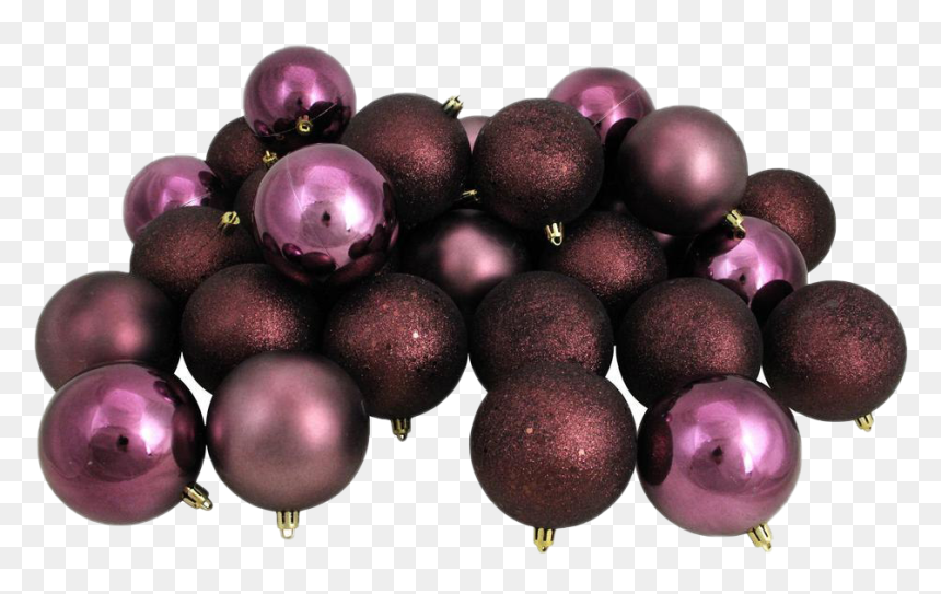 Purple Christmas Ball Png Picture - Mauve Christmas Ornaments, Transparent Png - christmas balls png