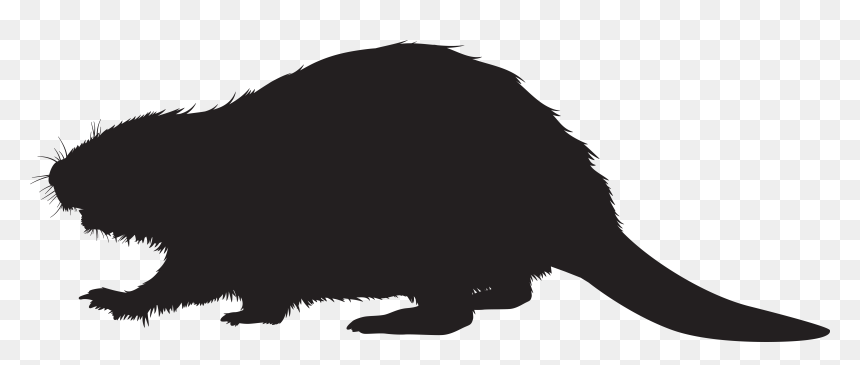 Silhouette Png Clip Art - Silhouette Beaver Clipart, Transparent Png - groundhog png
