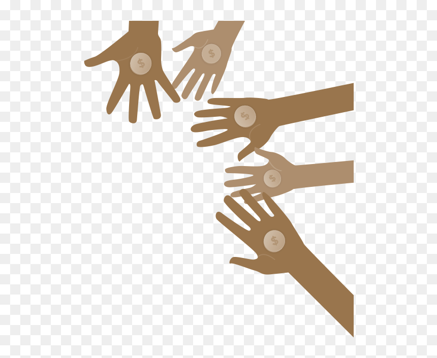 Crowd Giving Hands - Illustration, HD Png Download - giving hands png