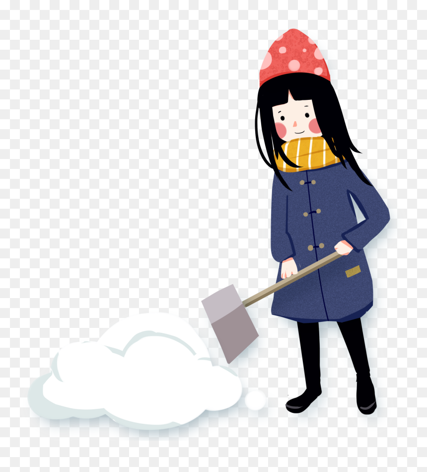 Cartoon Fresh Winter Shovel Snow Png And Psd - Portable Network Graphics, Transparent Png - snow png transparent