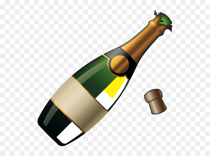 Glass Bottle, HD Png Download - champagne bottle popping png