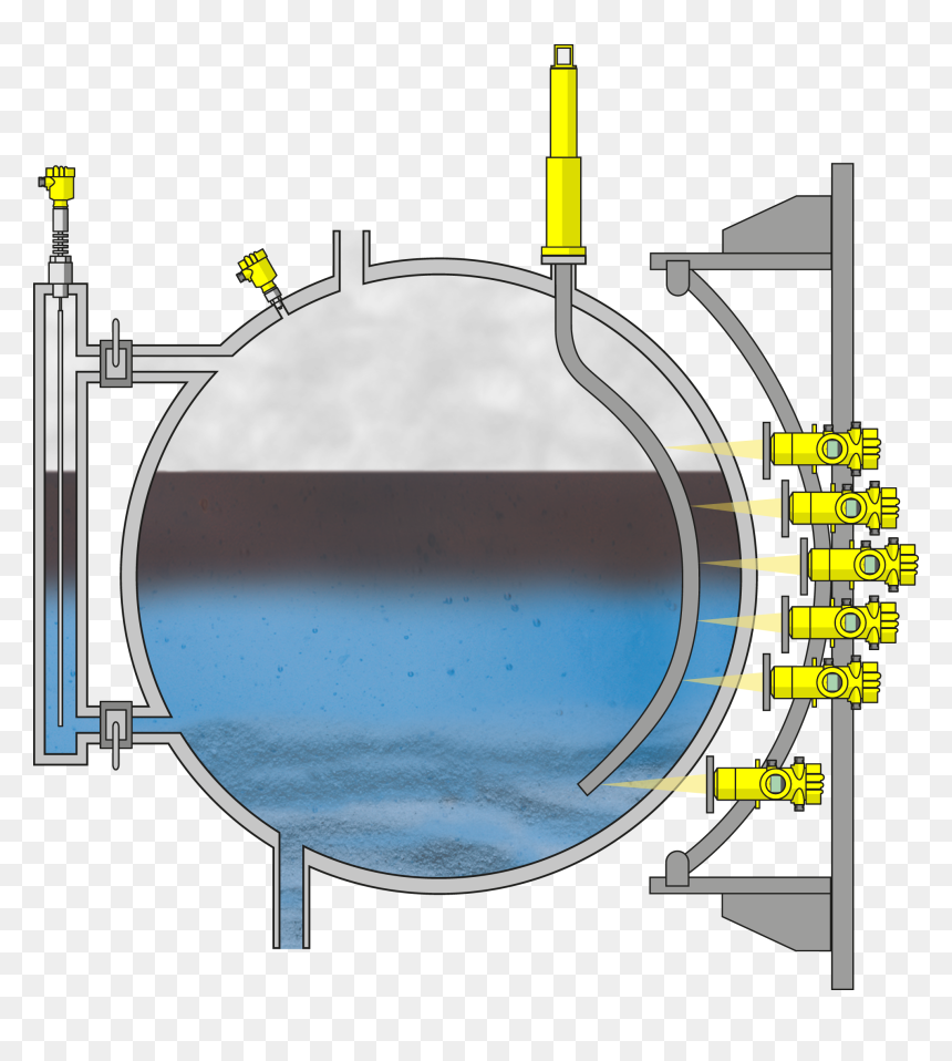 Level And Pressure Measurement In An Oil Separator, HD Png Download - line separator png