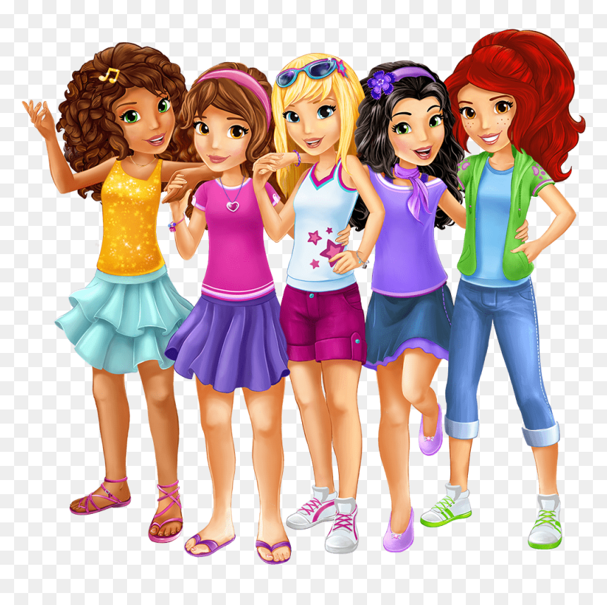 Lego Friends Main Characters - Lego Friends Lets Be Friends, HD Png Download - friendship png