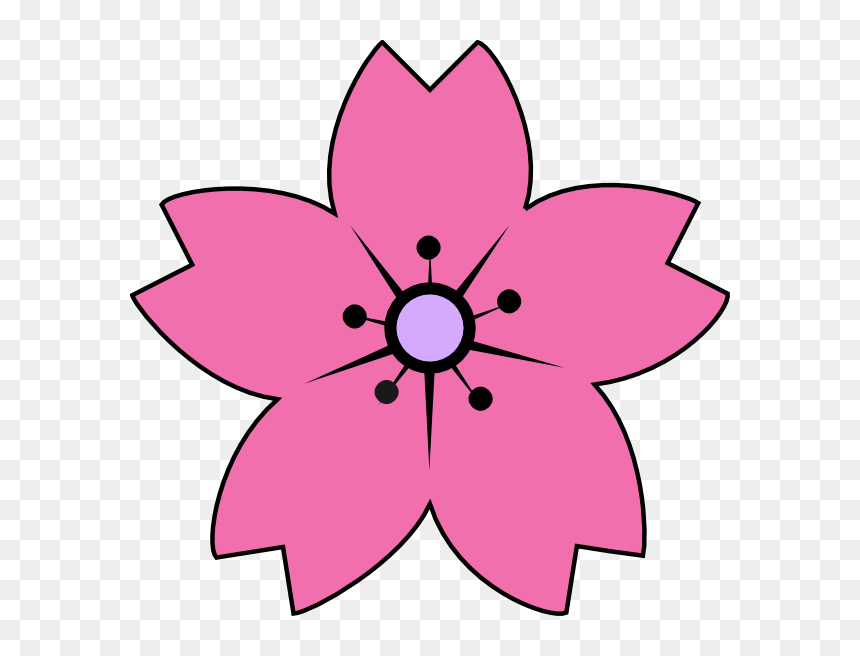 Cherry Blossom Japanese Drawing, HD Png Download - sakura petals png