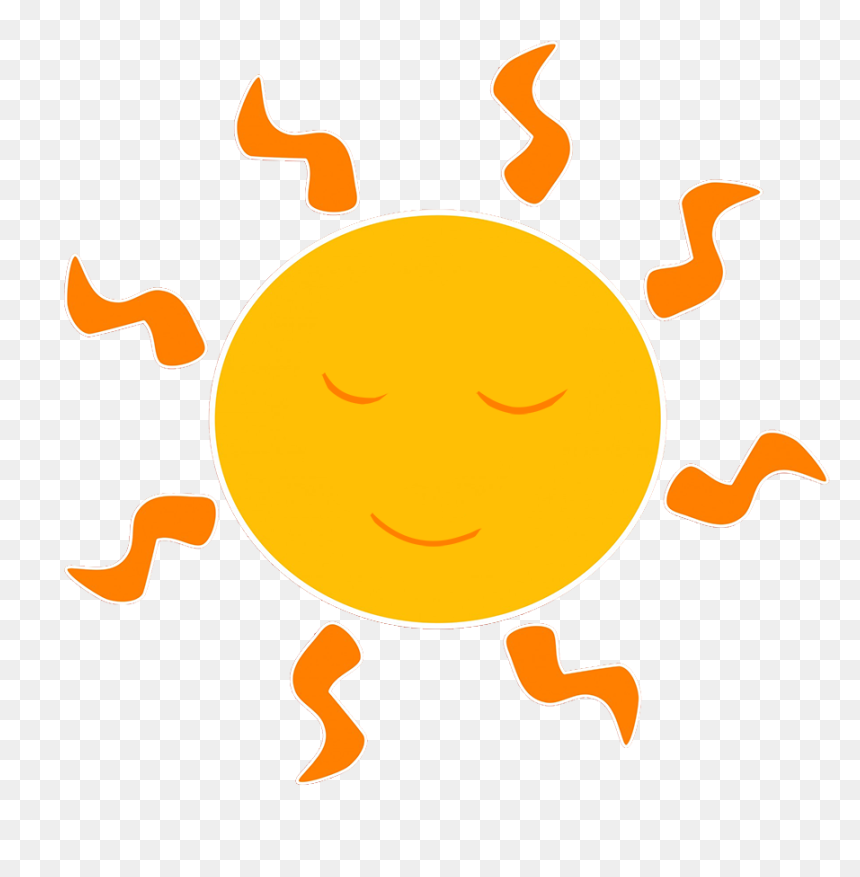 Sleeping Sun - Summer Sun, HD Png Download - happy sun png