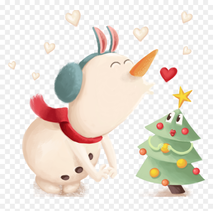 Cute Snowman Monika Klobcar Character 2d Character - Cartoon, HD Png Download - cute snowman png