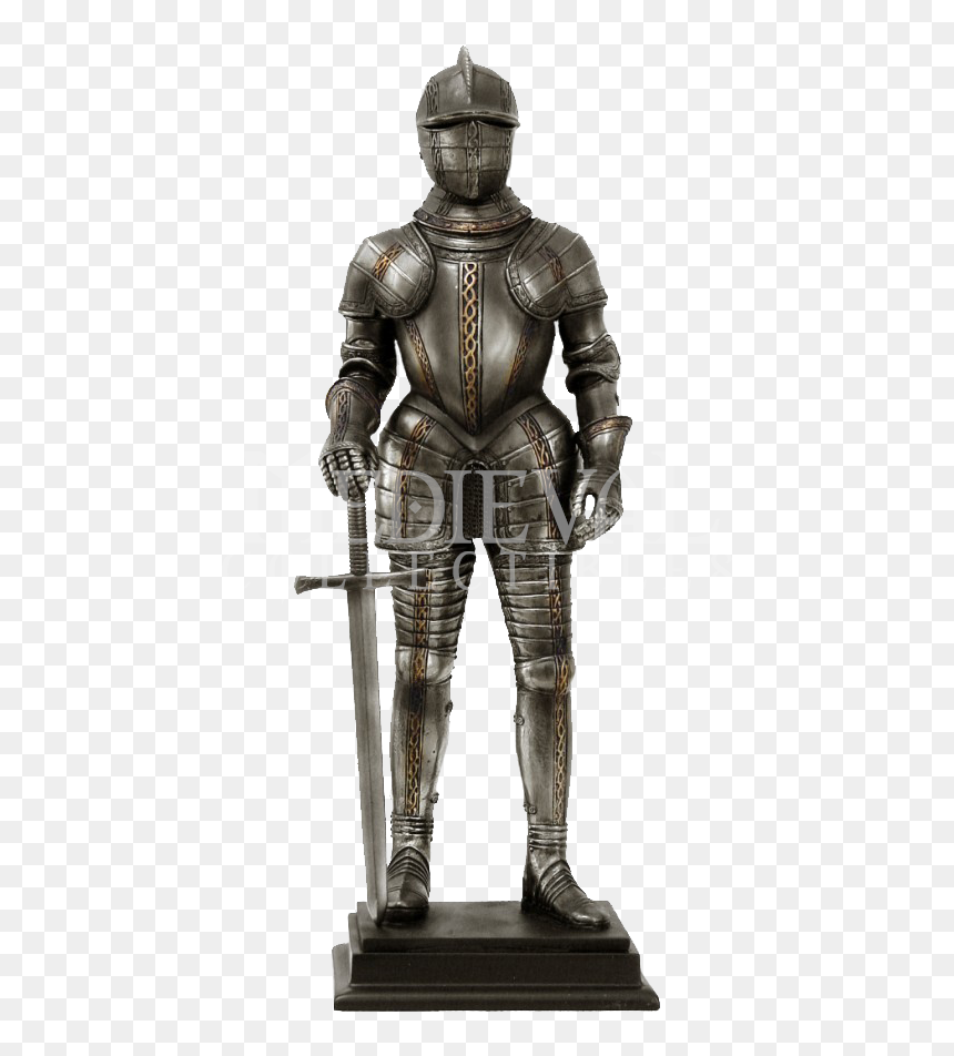 Medieval Knight With Long Sword Statue - Medieval Knight Statue, HD Png Download - medieval knight png