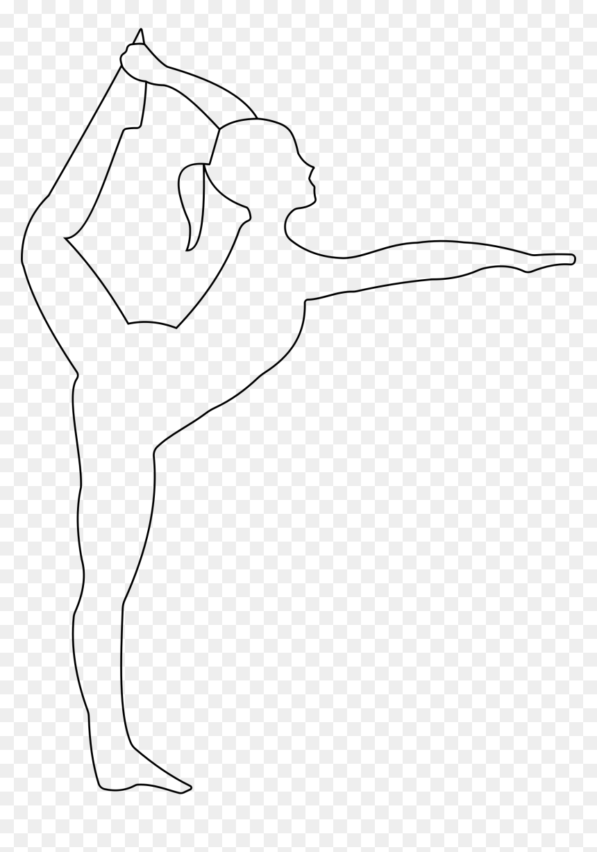 Stretching Ballerina Outline Clip Arts - Ballerina Outline Png, Transparent Png - body outline png