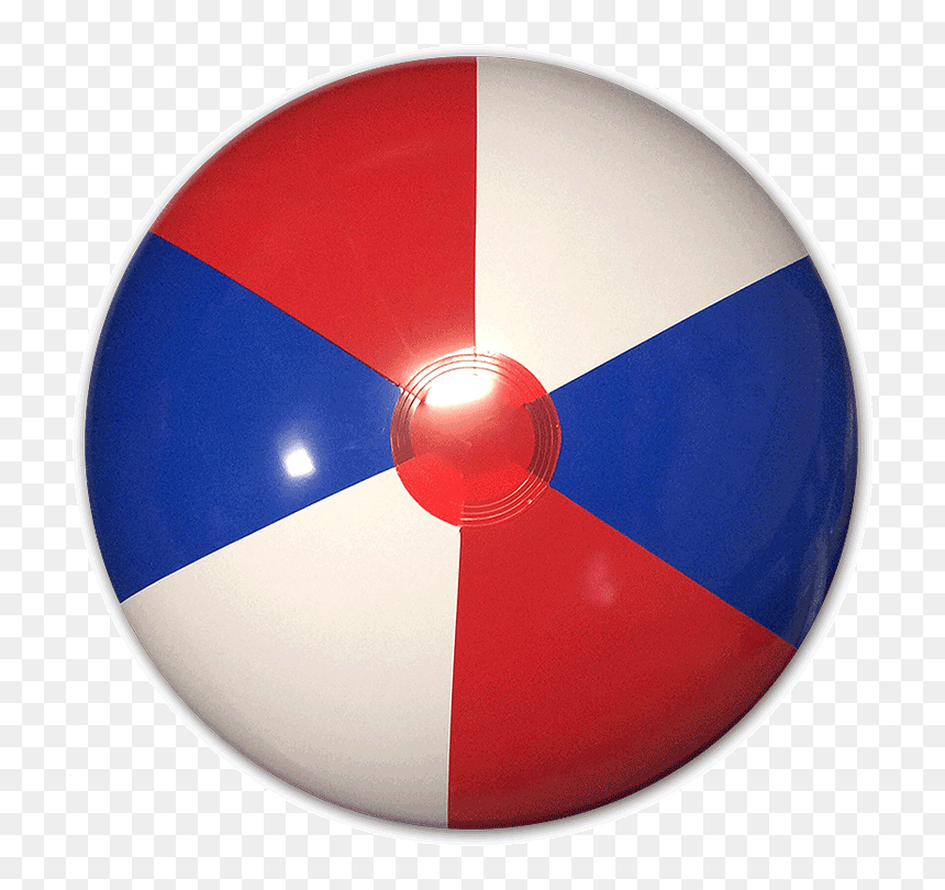 24" - Red White Blue Beach Ball, HD Png Download - red white and blue png