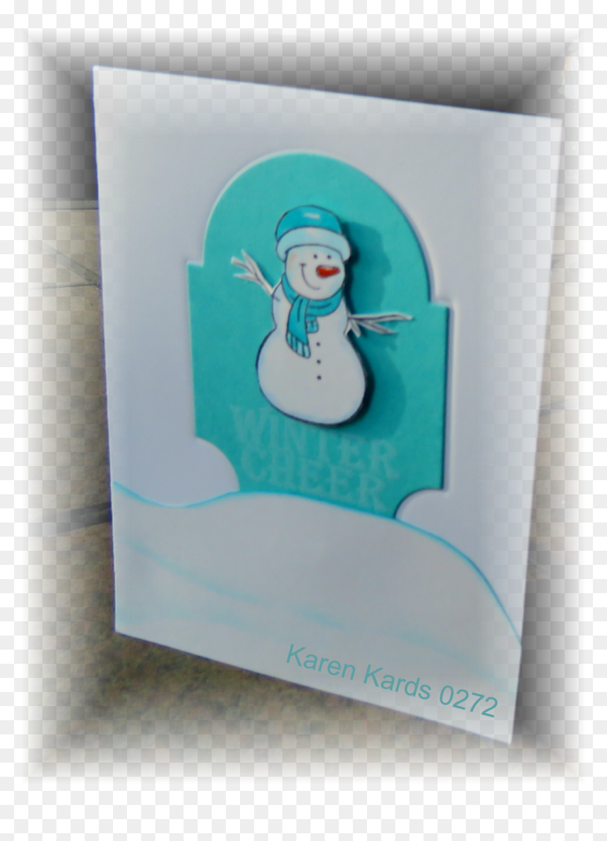 I Chose To Fussy Cut And Color This Cute Snowman From - Greeting Card, HD Png Download - cute snowman png