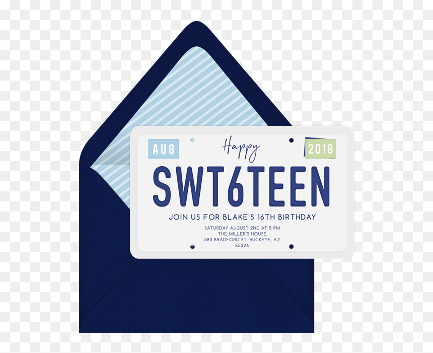 Sweet 16 Invitations - Sign, HD Png Download - sweet 16 png