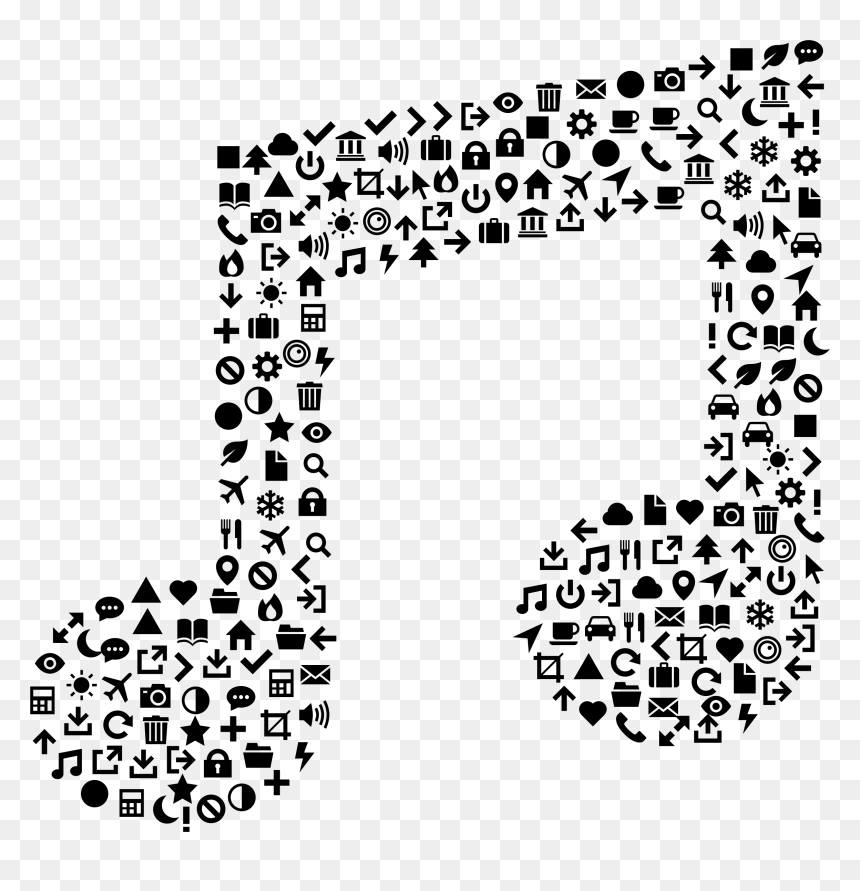 Musical Note Icons Clip Arts - Art Music, HD Png Download - eighth note png