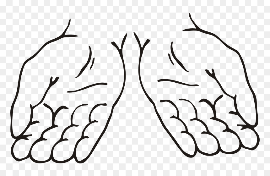 Hands Black And White Png, Transparent Png - giving hands png