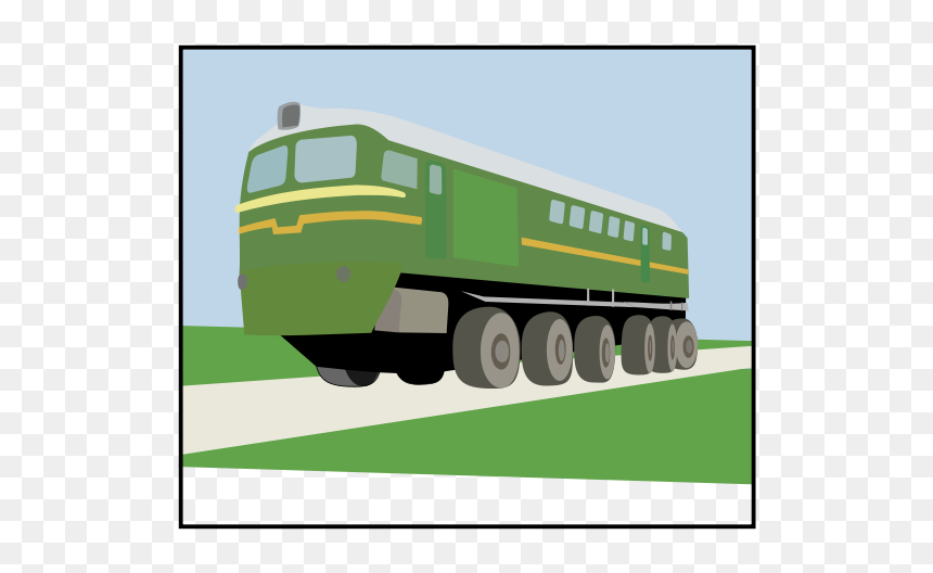 Vl 85 Train Svg Clip Arts - قطار اخضر, HD Png Download - train.png