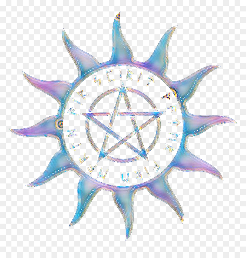 Freetoedit Stickers Sticker Pentagram Pentacle Sun, HD Png Download - pentacle png