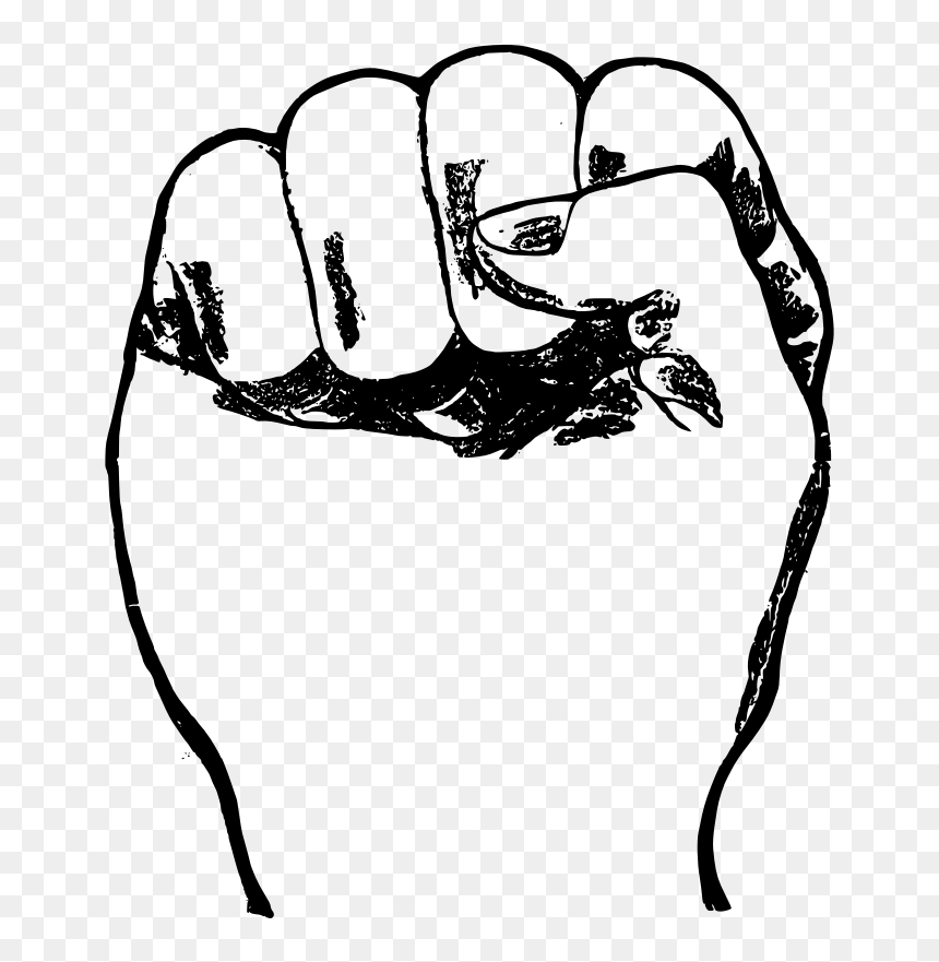 Fist In The Air Png, Transparent Png - black fist png