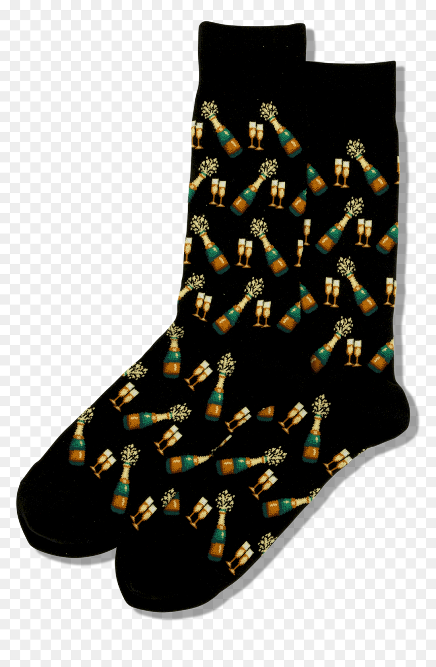 Men's Sock, HD Png Download - champagne bottle popping png