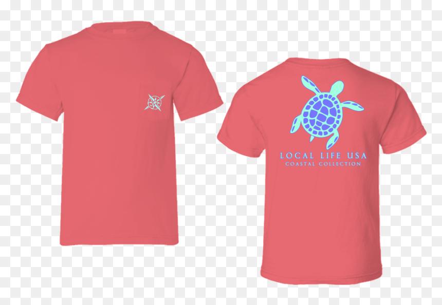 Turtle Outline Short Sleeve Tee - Beach Vector, HD Png Download - usa outline png
