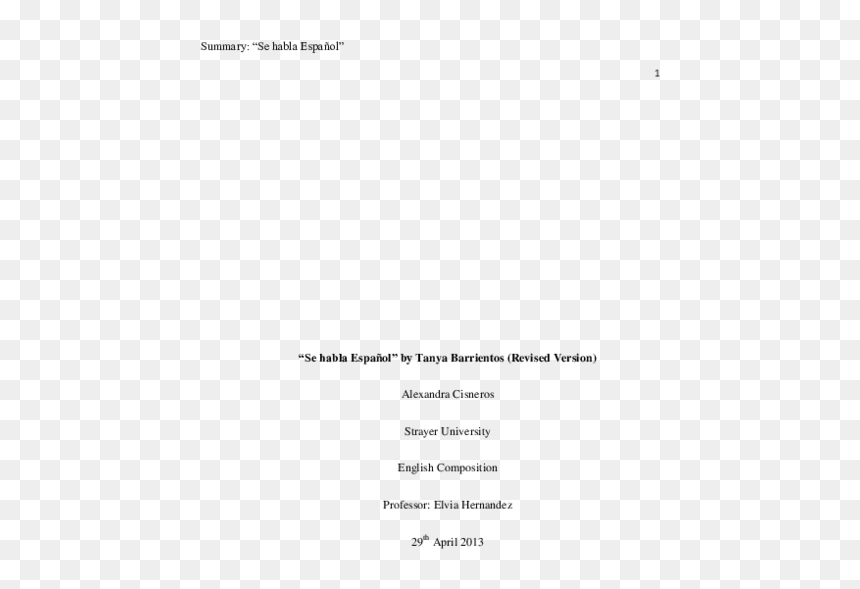 Document, HD Png Download - se habla espanol png