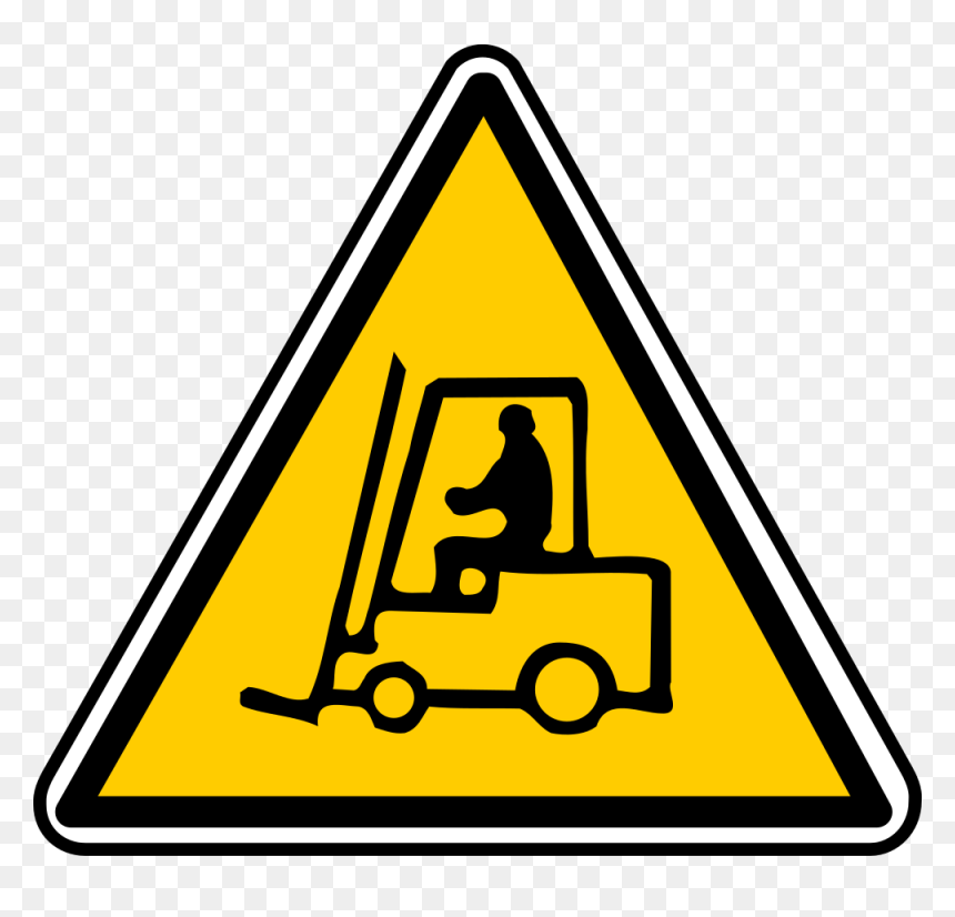 Forklift Warning Sign - Attention Engin, HD Png Download - danger sign png