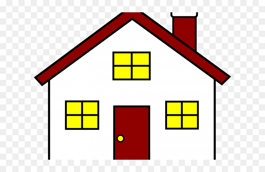 Small Clipart House Cartoon, HD Png Download - hexagon outline png