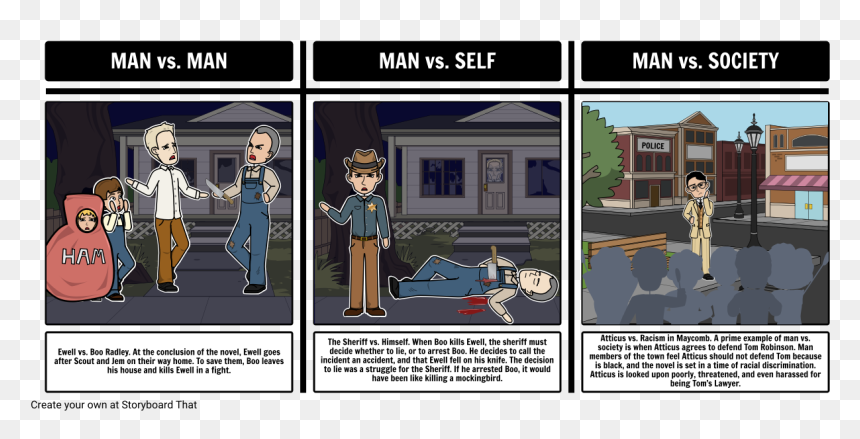 To Kill A Mockingbird Literary Conflict"
 Style="max-width, HD Png Download - mockingbird png