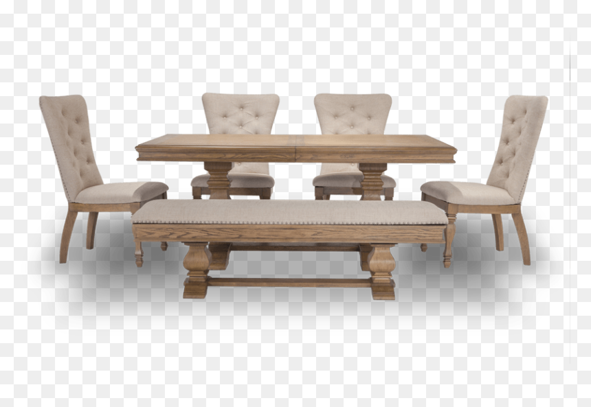 Perfect In Terms Of Comfort And Design - Dining Set With Upholstered Bench, HD Png Download - table and chairs png