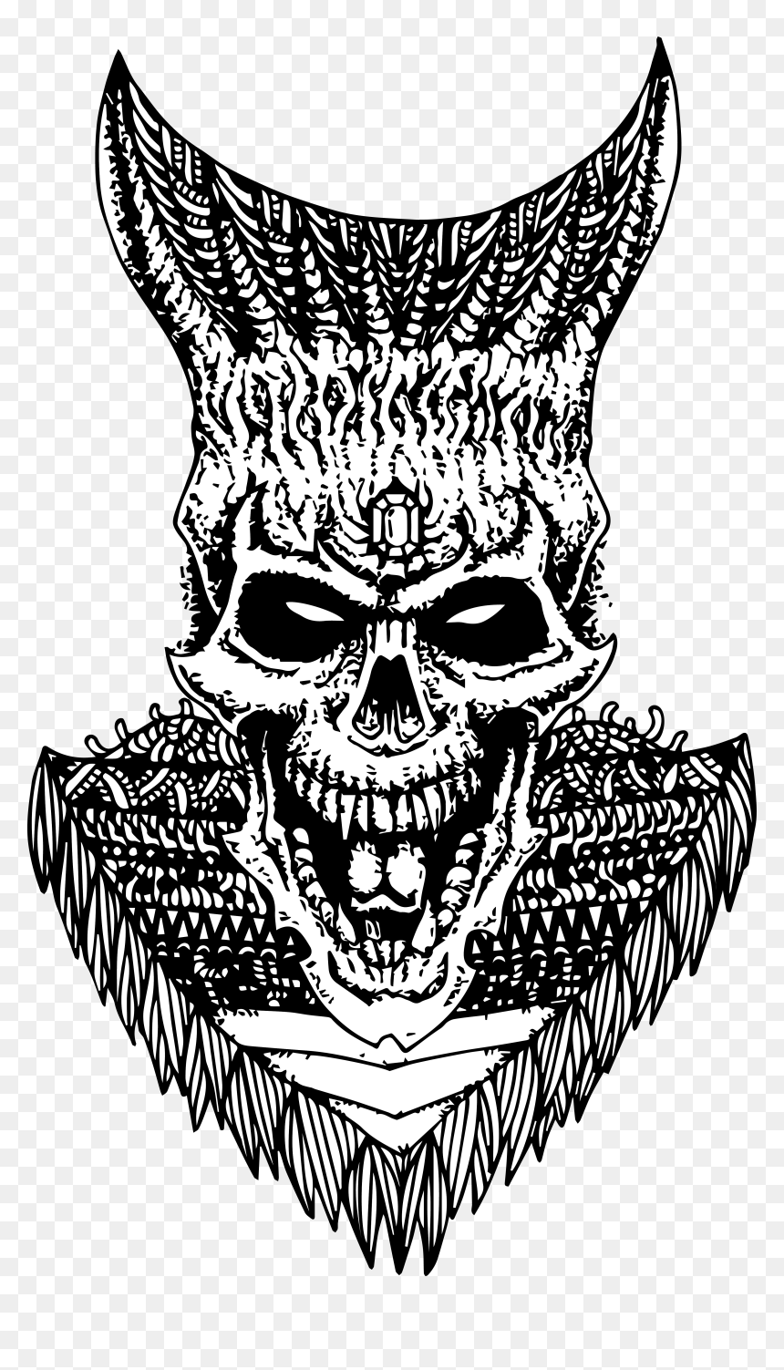 Transparent Skeleton Head Png - Illustration, Png Download - skeleton head png