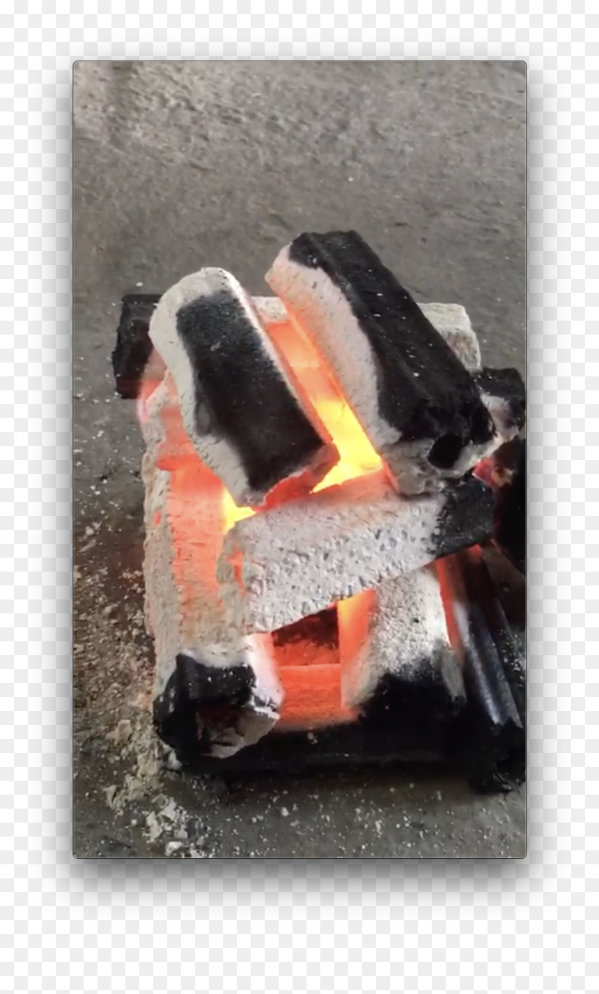 Hexagonal Briquette Burning - Modern Art, HD Png Download - burn hole png