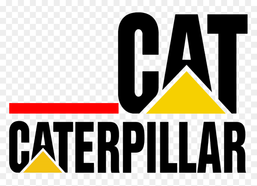 Caterpillar Logo Png Transparent On Yellow Clip Freeuse - Caterpillar Logo, Png Download - caterpillar logo png