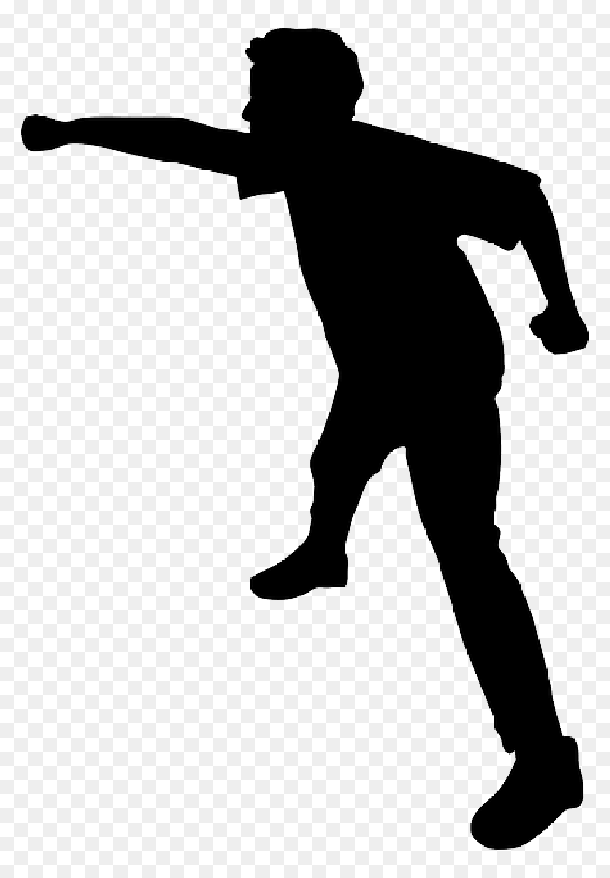Boy, Fight, Silhouette, Fist - Boy Punching, HD Png Download - black fist png