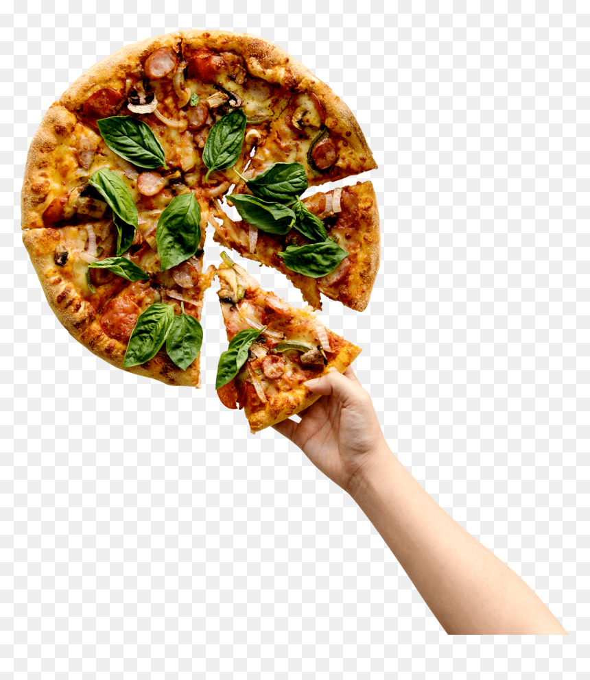 Hand Taking Pizza, HD Png Download - pizza.png