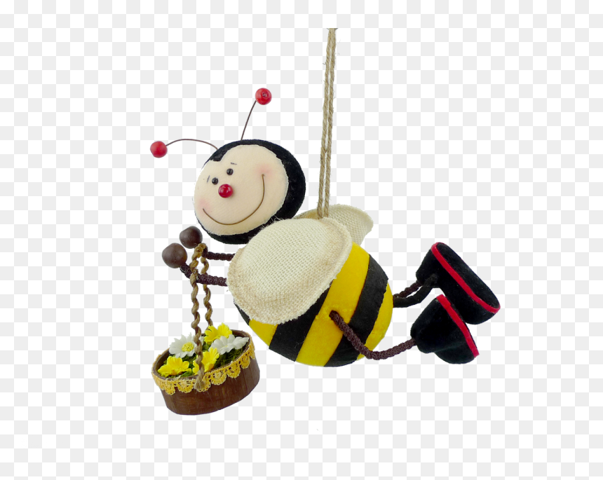 Flying Bee With Basket - Honeybee, HD Png Download - flying bee png