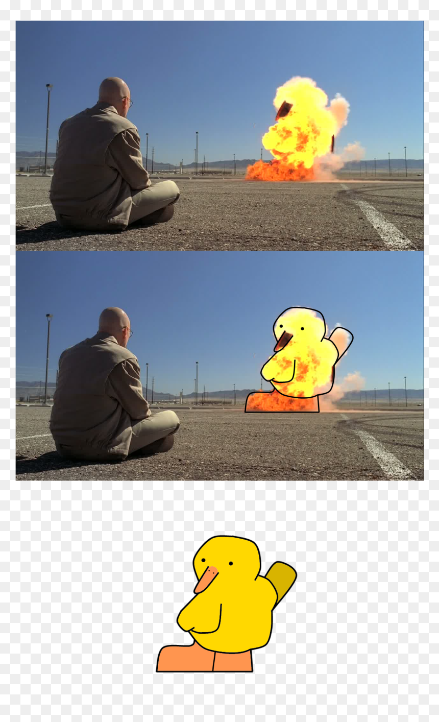 Walter White Saul Goodman Yellow Water Bird Ducks Geese - Cool Men Dont Look At Explosions, HD Png Download - walter white png
