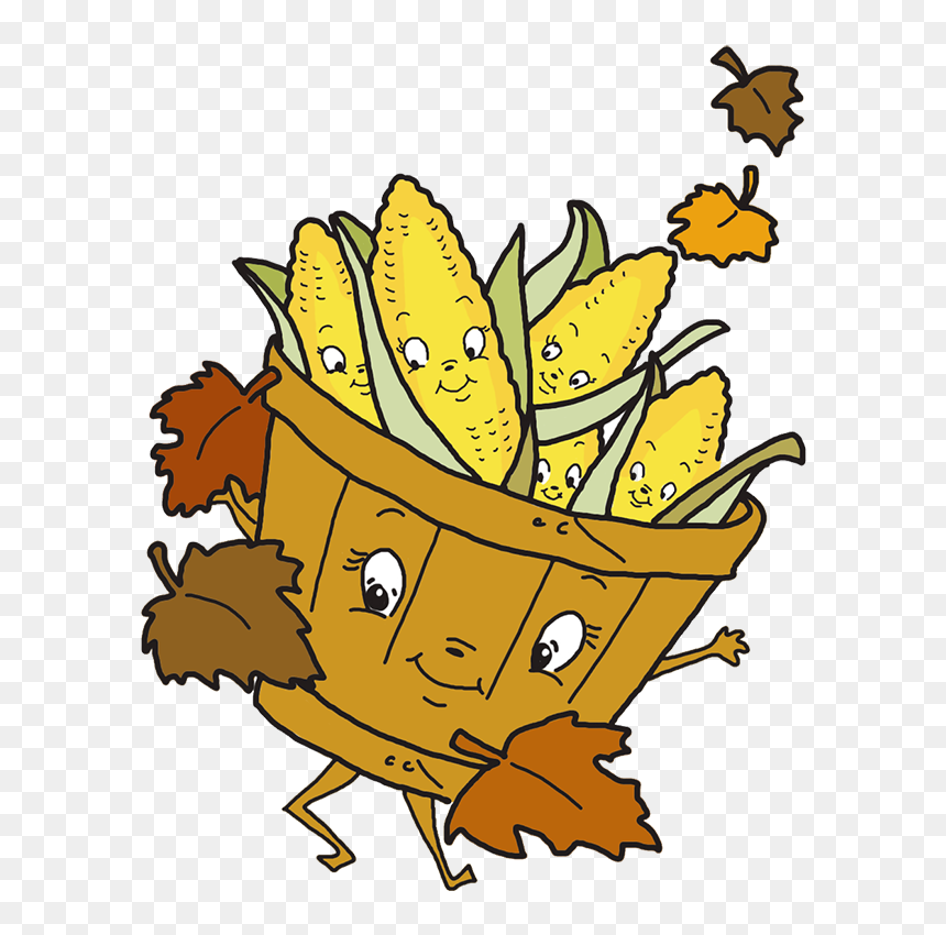 Thanksgiving Basket With Corn - Thanksgiving Corn Png Clipart, Transparent Png - thanksgiving dinner png