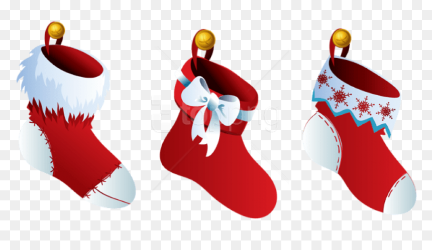 Free Png Transparent Three Christmas Stockings Png - Christmas Stocking Hanging Png, Png Download - christmas stockings png
