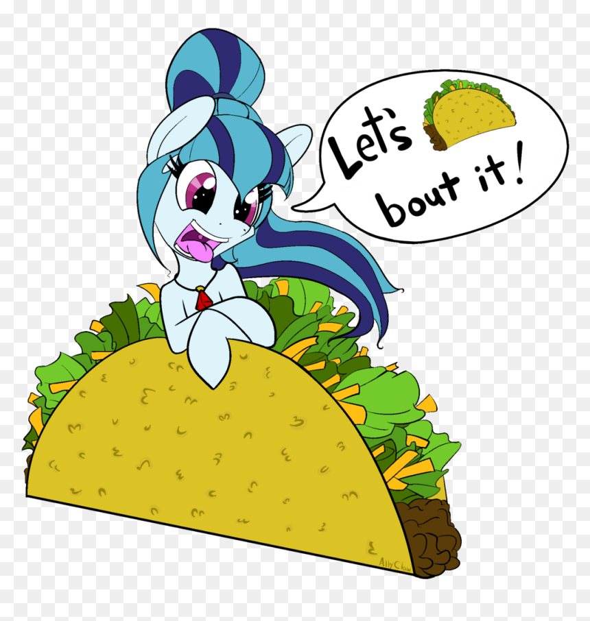 Allyclaw, Cute, Food, Pony, Pun, Safe, Solo, Sonataco, - Taco Pony, HD Png Download - taco clipart png