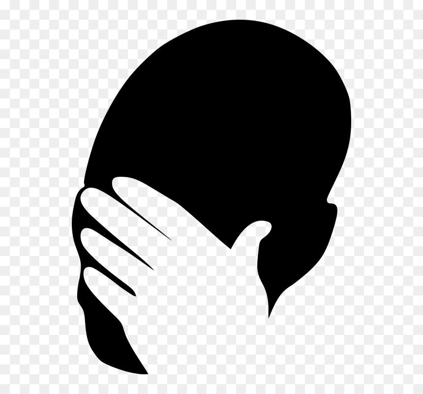 Thumb Image - Facepalm Clipart, HD Png Download - face silhouette png