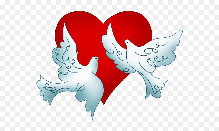 Face À La Maladie Incurable - Dove Couple Wedding Png, Transparent Png - wedding bells png
