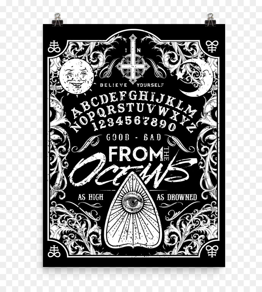 From The Oceans Ouija Board Wall Poster - Poster, HD Png Download - ouija board png