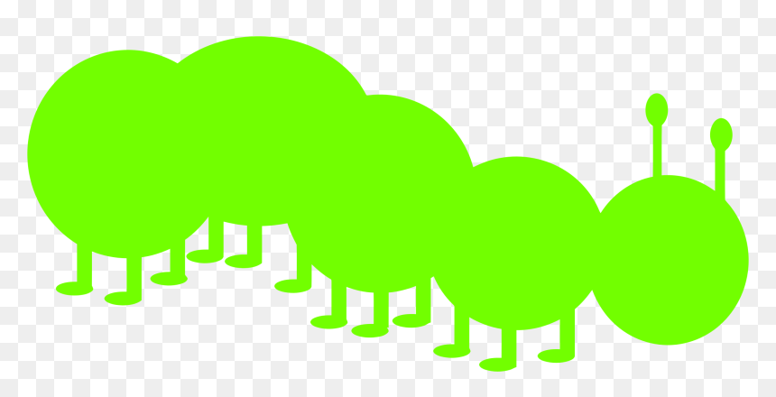 Heart,plant,leaf - Silhouette Of A Caterpillar, HD Png Download - caterpillar logo png