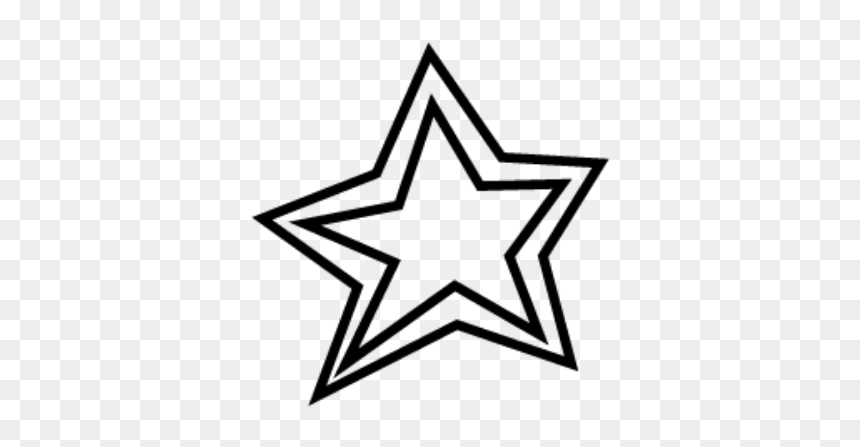 Ftestickers Star Black - White Star Doodle Png, Transparent Png - black stars png