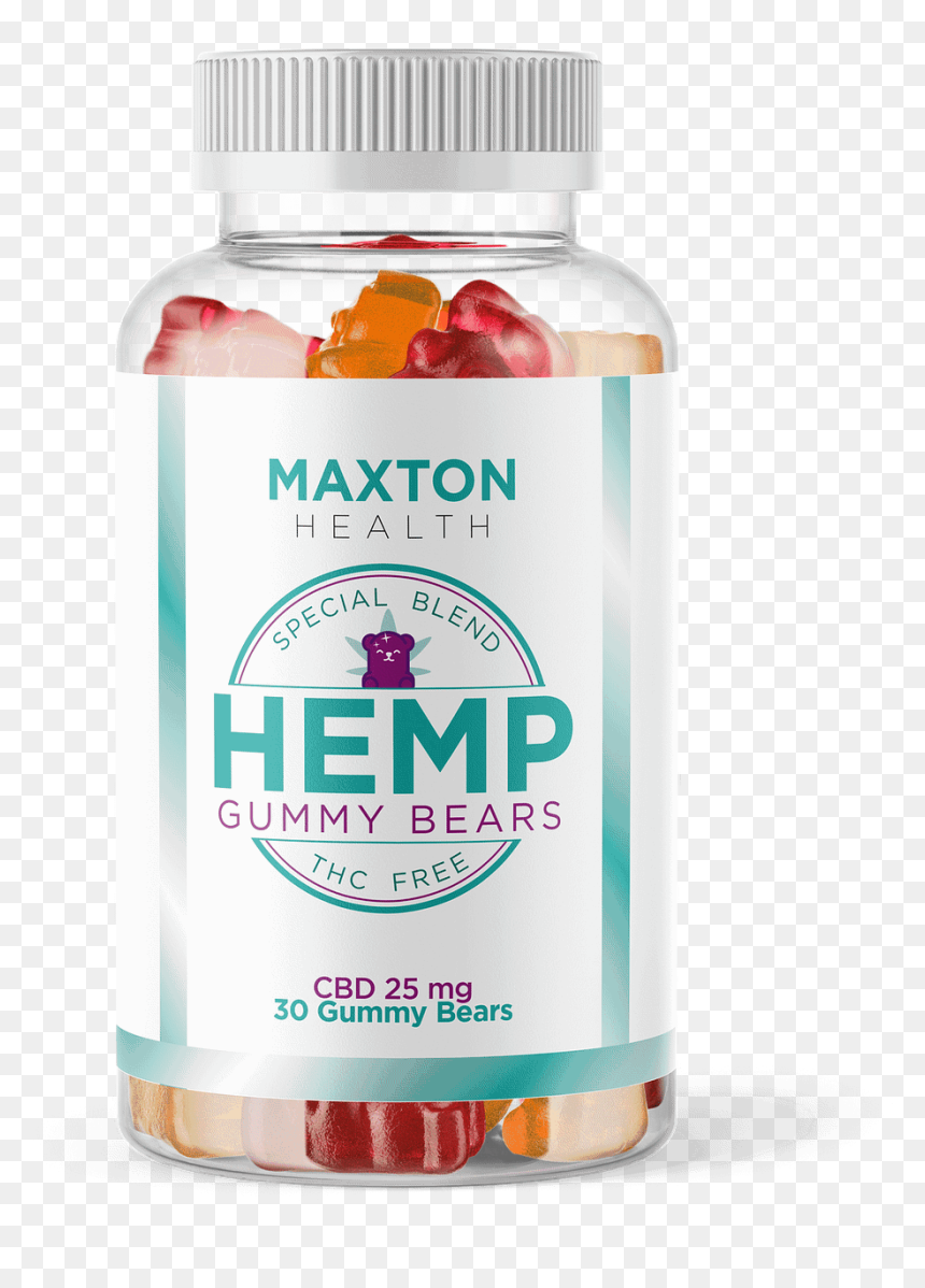 Maxton Health Premium Hemp Oil Gummy Bears Thc Free - Gomas De Vitaminas, HD Png Download - gummy bears png