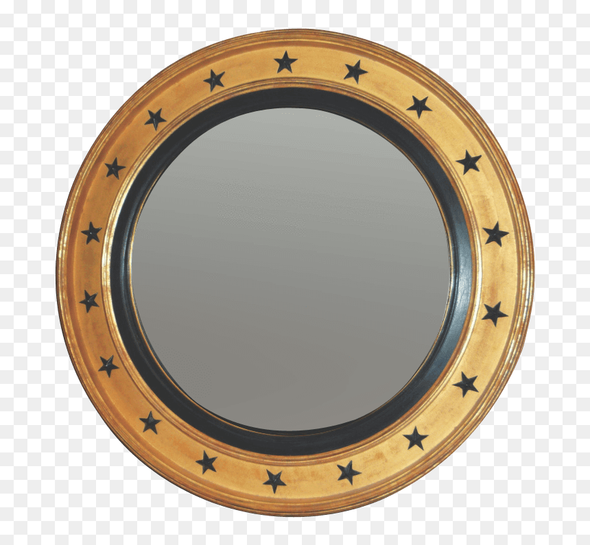 Regency Convex Mirror With Black Stars - Vector Graphics, HD Png Download - black stars png