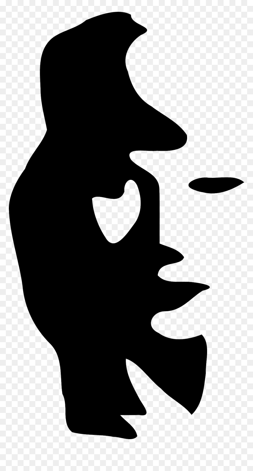 Mind Blowing Black And White Optical Illusion, HD Png Download - face silhouette png