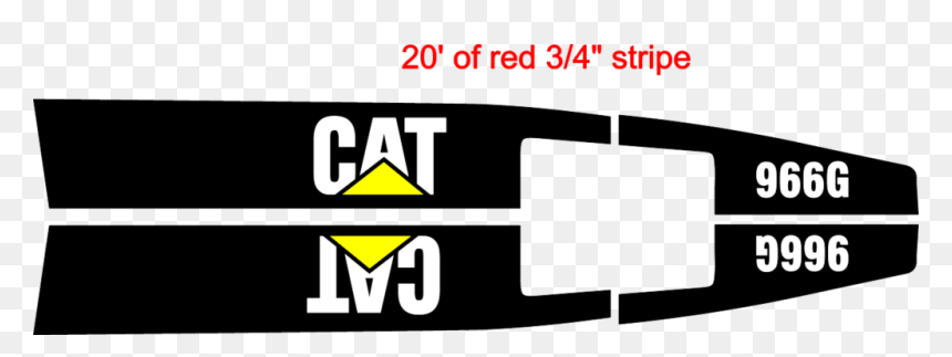 Caterpillar 966g Decal Set - Sign, HD Png Download - caterpillar logo png