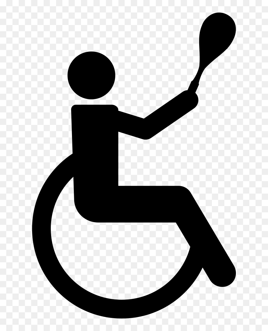 Paralympic Tennis Practice By A Person On Wheel Chair - Paralympics Images Silhouettes, HD Png Download - person in wheelchair png